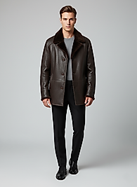 Kahverengi shearling kaban
